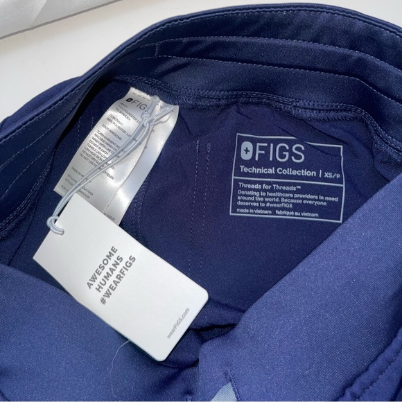 Figs Yola Skinny Scrub Pants Womens Petite Navy Size XS Extra Small - Picture 6 of 8